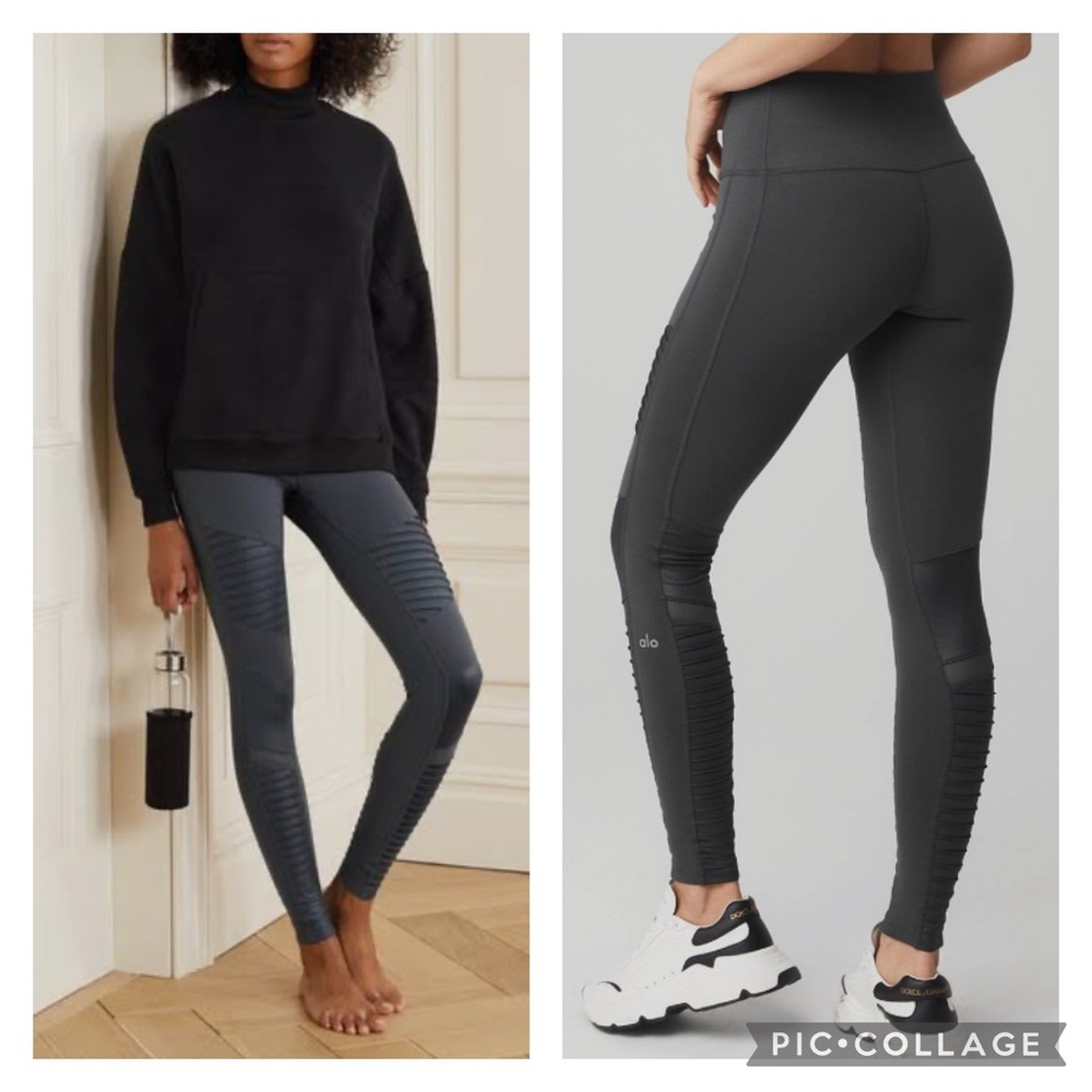 ALO moto Gray Leggings